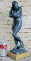 EVE by Auguste Rodin (1880) Bronze Sculpture Green Patina