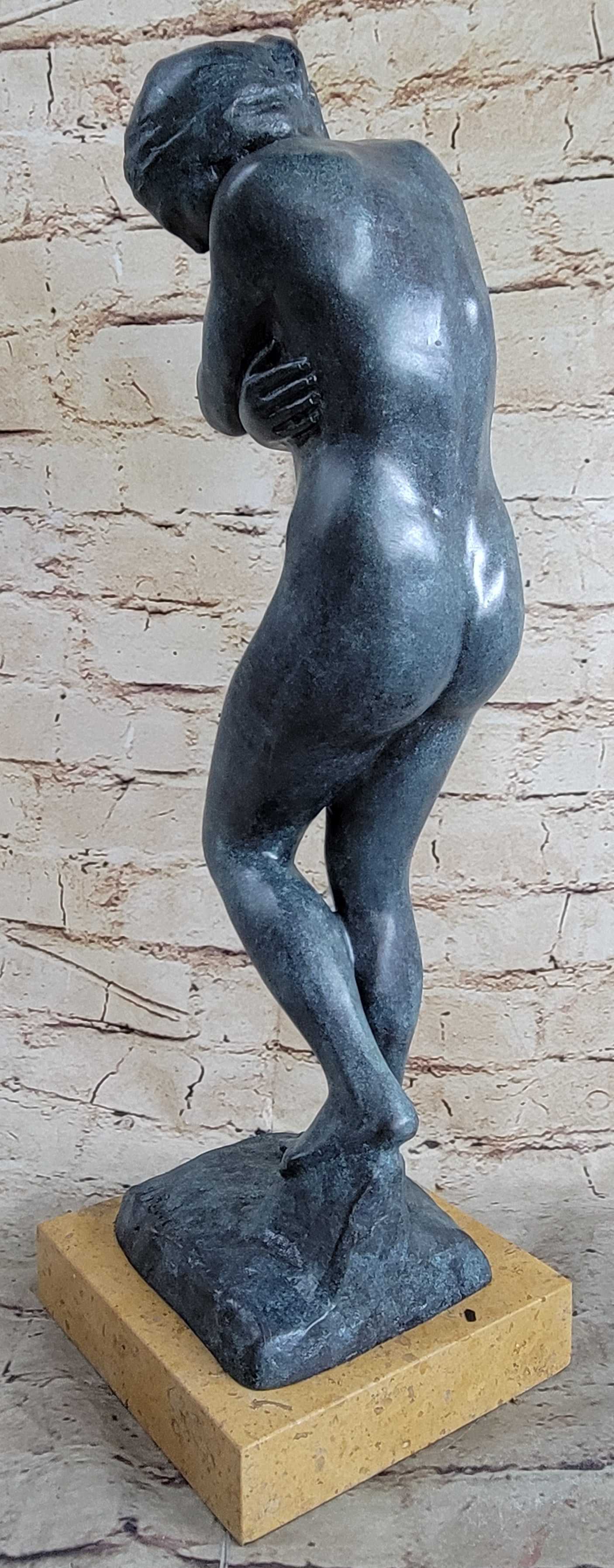 EVE by Auguste Rodin (1880) Bronze Sculpture Green Patina