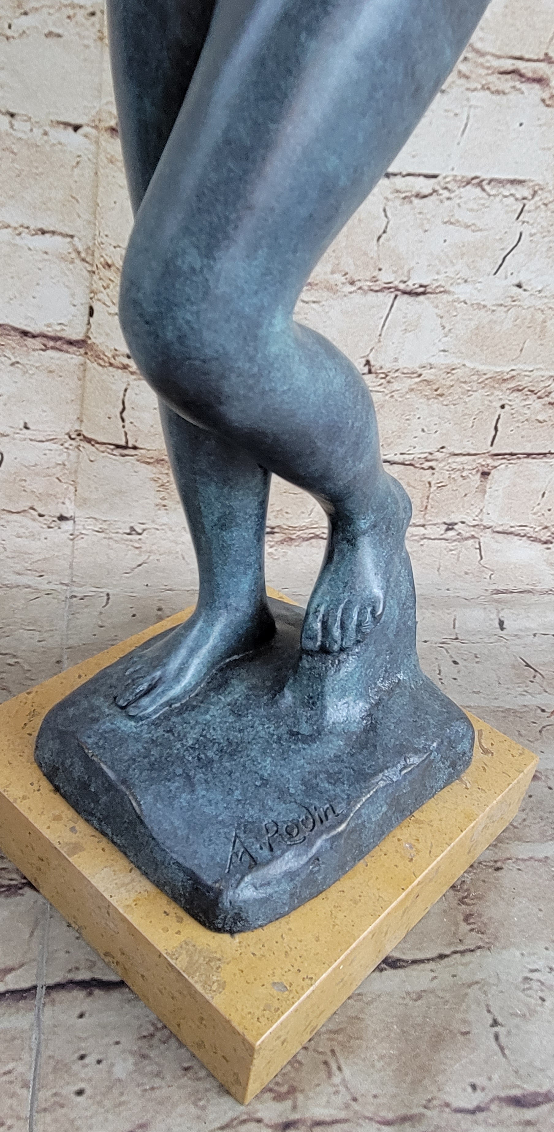 EVE by Auguste Rodin (1880) Bronze Sculpture Green Patina