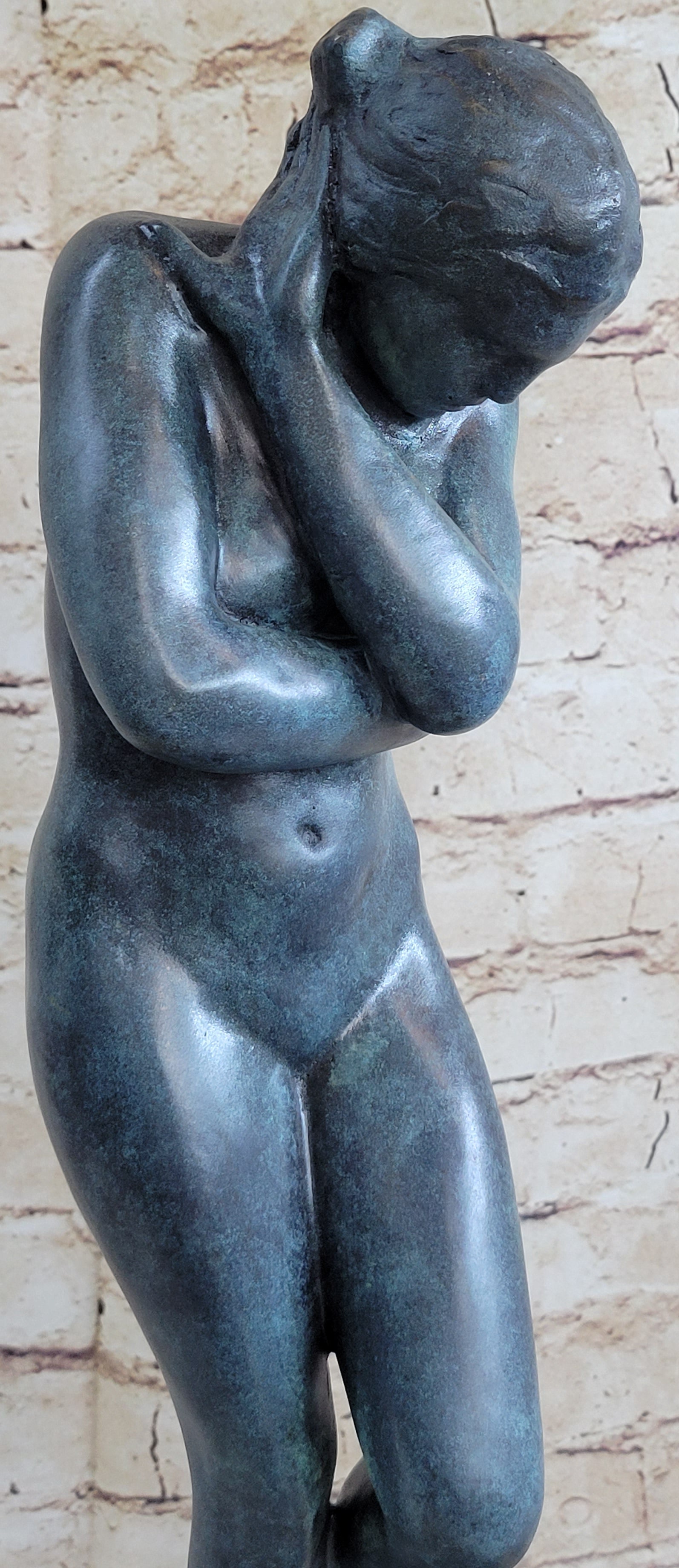 EVE by Auguste Rodin (1880) Bronze Sculpture Green Patina