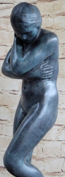 EVE by Auguste Rodin (1880) Bronze Sculpture Green Patina