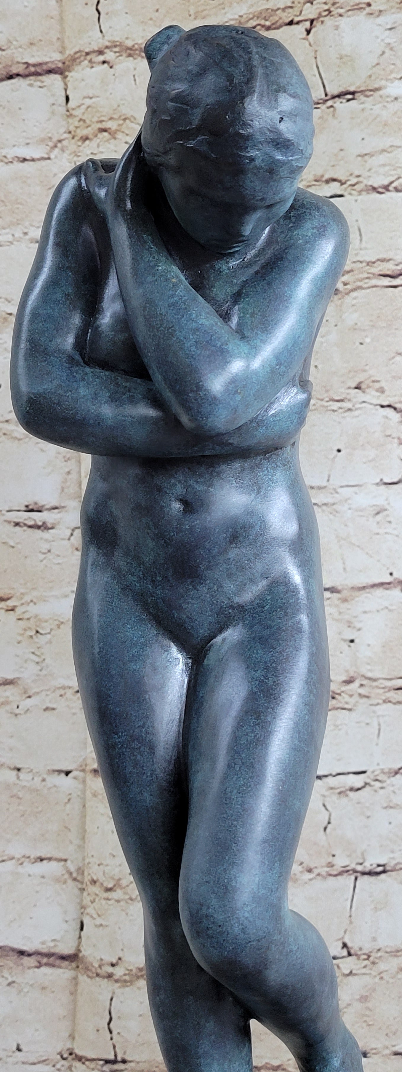 EVE by Auguste Rodin (1880) Bronze Sculpture Green Patina