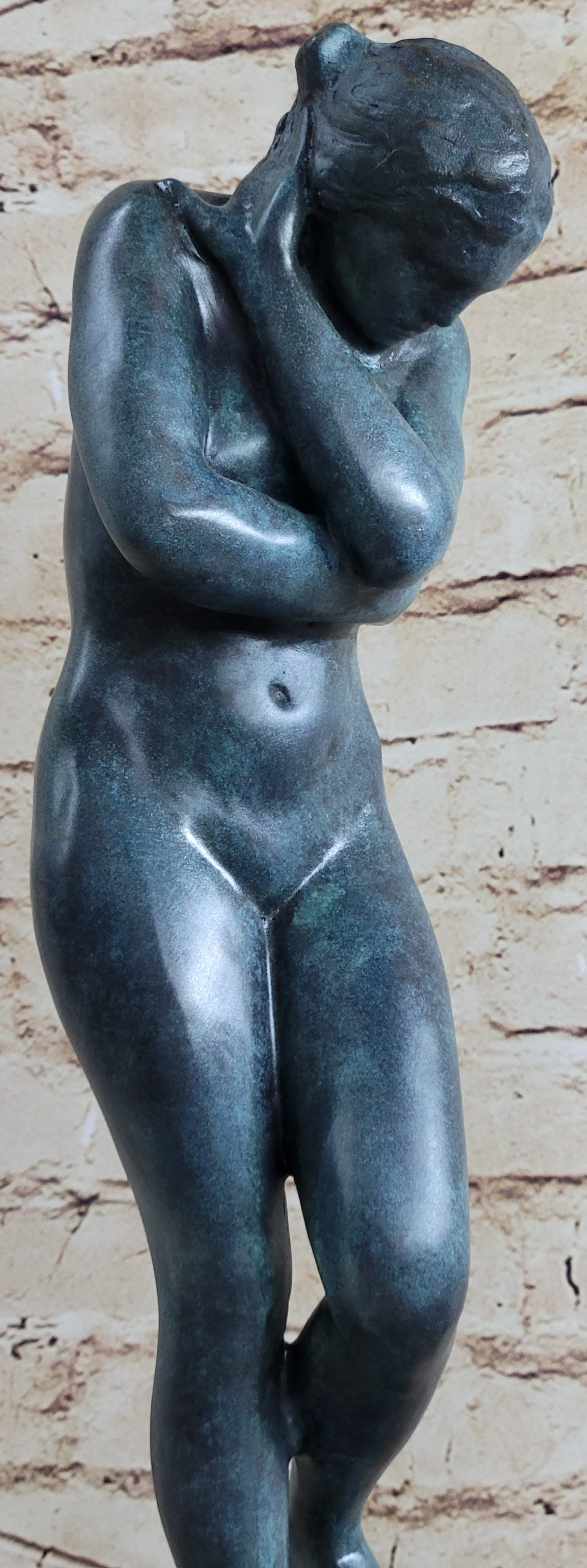 EVE by Auguste Rodin (1880) Bronze Sculpture Green Patina