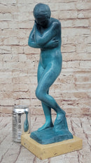 EVE by Auguste Rodin - Nude Female Figure Bronze Sculpture Realism Colorful Patina