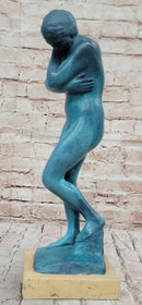 EVE by Auguste Rodin - Nude Female Figure Bronze Sculpture Realism Colorful Patina