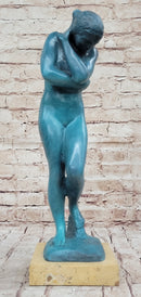 EVE by Auguste Rodin - Nude Female Figure Bronze Sculpture Realism Colorful Patina