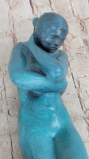EVE by Auguste Rodin - Nude Female Figure Bronze Sculpture Realism Colorful Patina