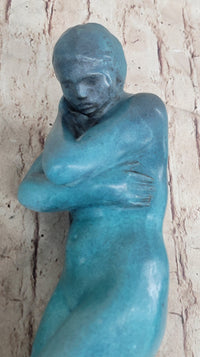 EVE by Auguste Rodin - Nude Female Figure Bronze Sculpture Realism Colorful Patina