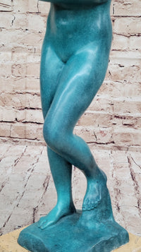 EVE by Auguste Rodin - Nude Female Figure Bronze Sculpture Realism Colorful Patina