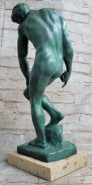 ADAM by Auguste Rodin - Bronze Sculpture with Green Patina