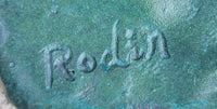 ADAM by Auguste Rodin - Bronze Sculpture with Green Patina