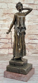 Captive Woman Awaits her Savior - Bronze Sculpture by Villanis