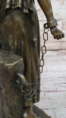 Captive Woman Awaits her Savior - Bronze Sculpture by Villanis