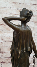 Captive Woman Awaits her Savior - Bronze Sculpture by Villanis