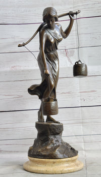 Water Bearer (1910) after Karl P. Kowalczewski Bronze on Marble
