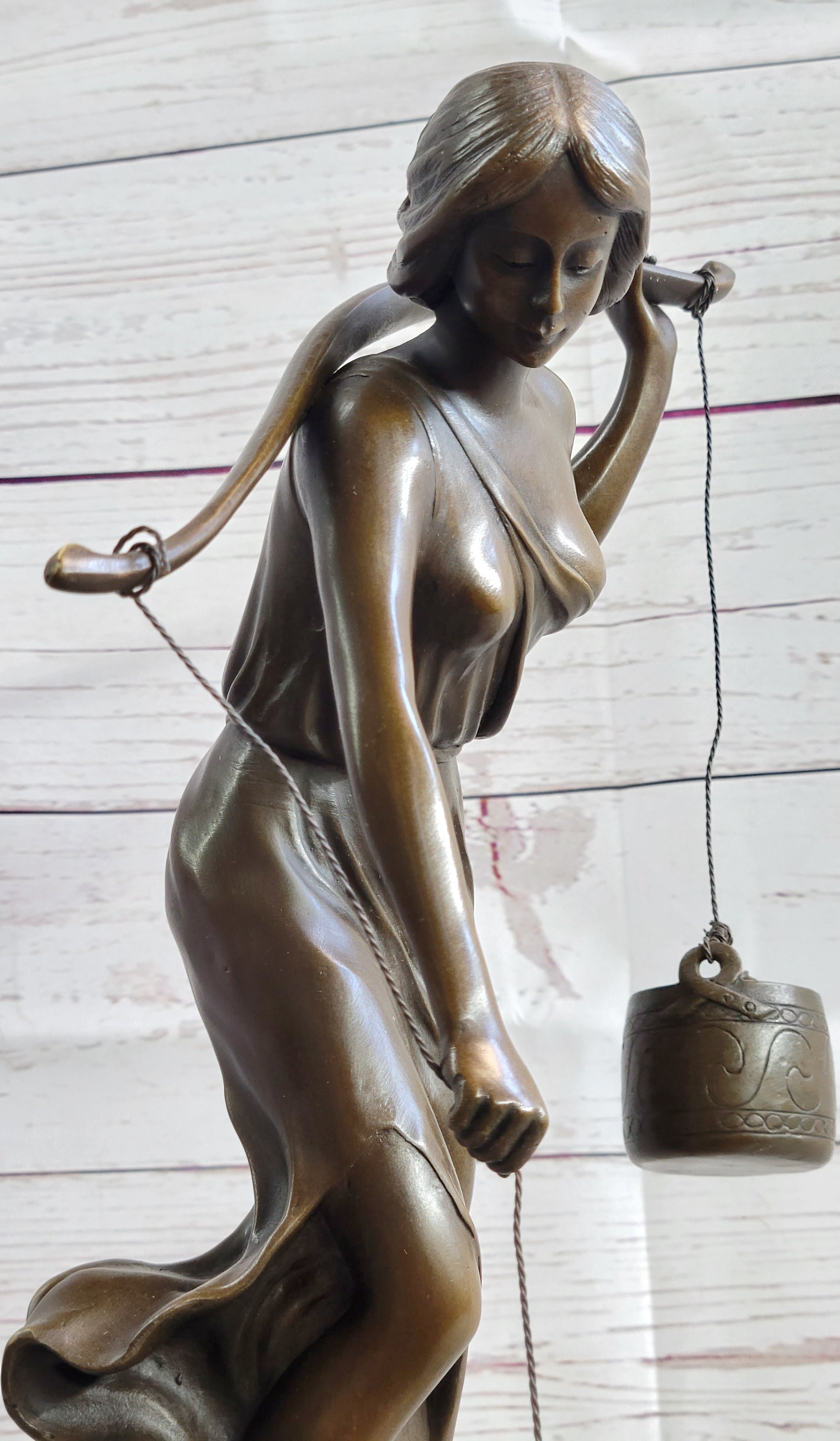 Water Bearer (1910) after Karl P. Kowalczewski Bronze on Marble