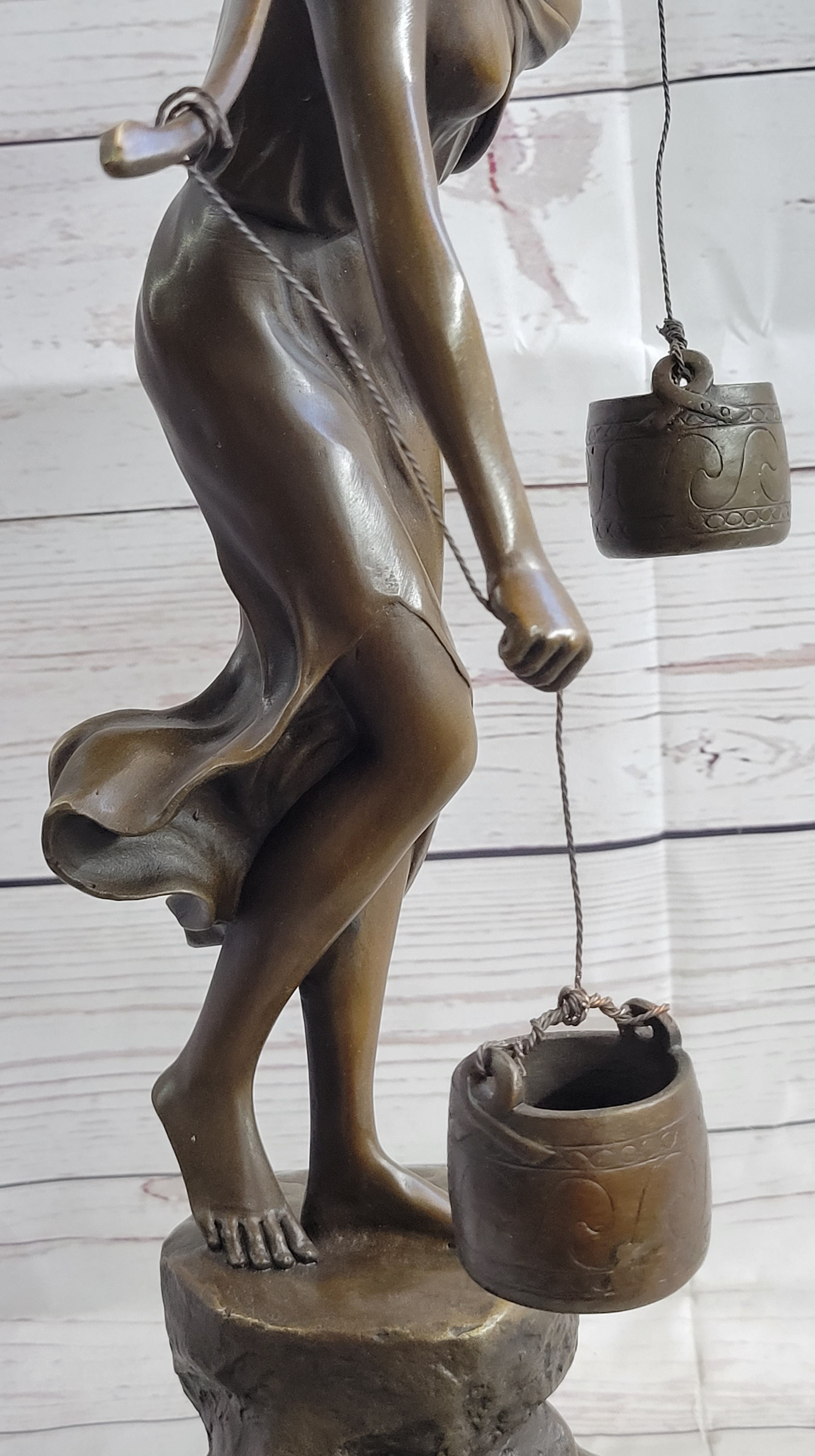 Water Bearer (1910) after Karl P. Kowalczewski Bronze on Marble