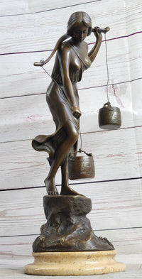 Water Bearer (1910) after Karl P. Kowalczewski Bronze on Marble