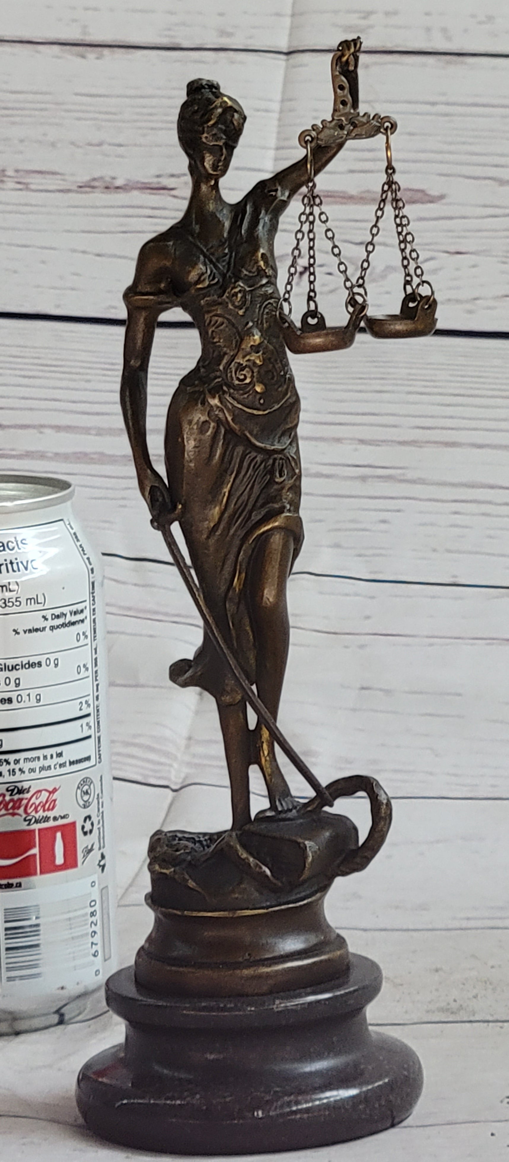 Bronze Blind Lady of Justice Scales Law Lawyer Office