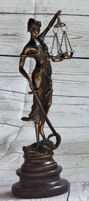 Bronze Blind Lady of Justice Scales Law Lawyer Office