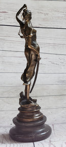 Bronze Blind Lady of Justice Scales Law Lawyer Office