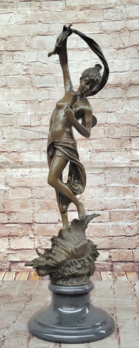 Z. Madrassi “Venus Emerging from a Conch Shell” Bronze Sculpture