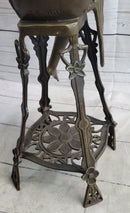 Art Deco Flapper Girl on Chair w/ Wine Glass Bronze Figure 21.5"