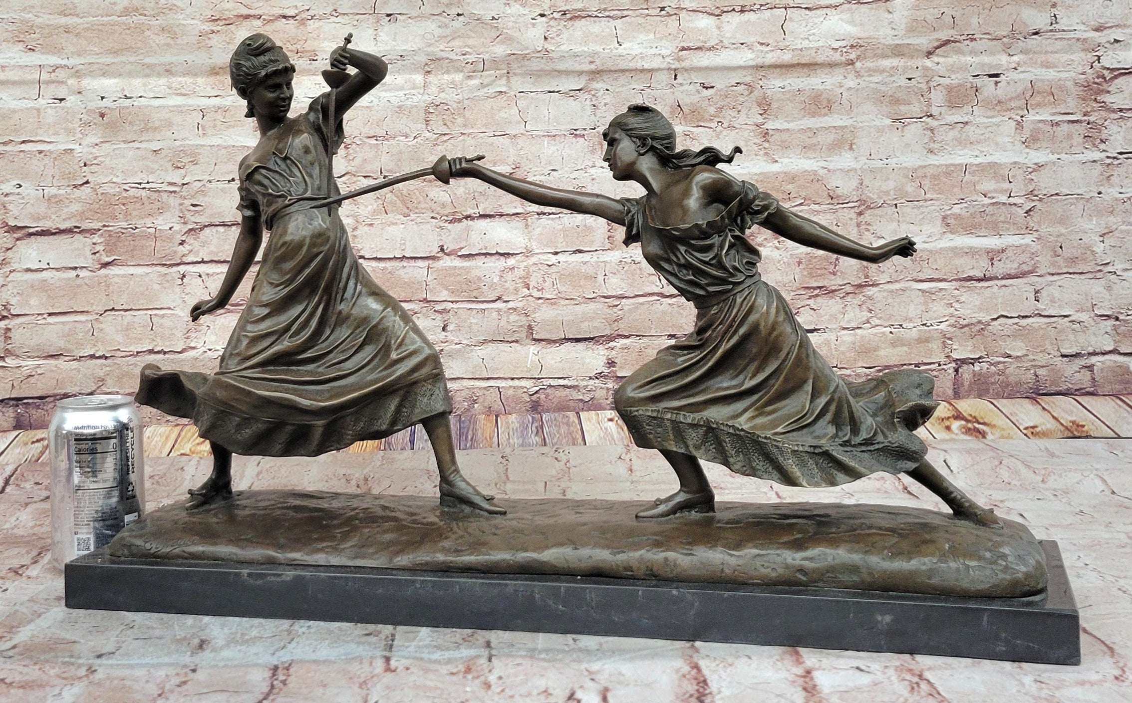 Femmes Fatales Bronze After Edouard Drouot Fencing Foil