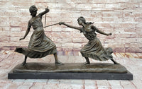 Femmes Fatales Bronze After Edouard Drouot Fencing Foil