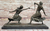 Femmes Fatales Bronze After Edouard Drouot Fencing Foil