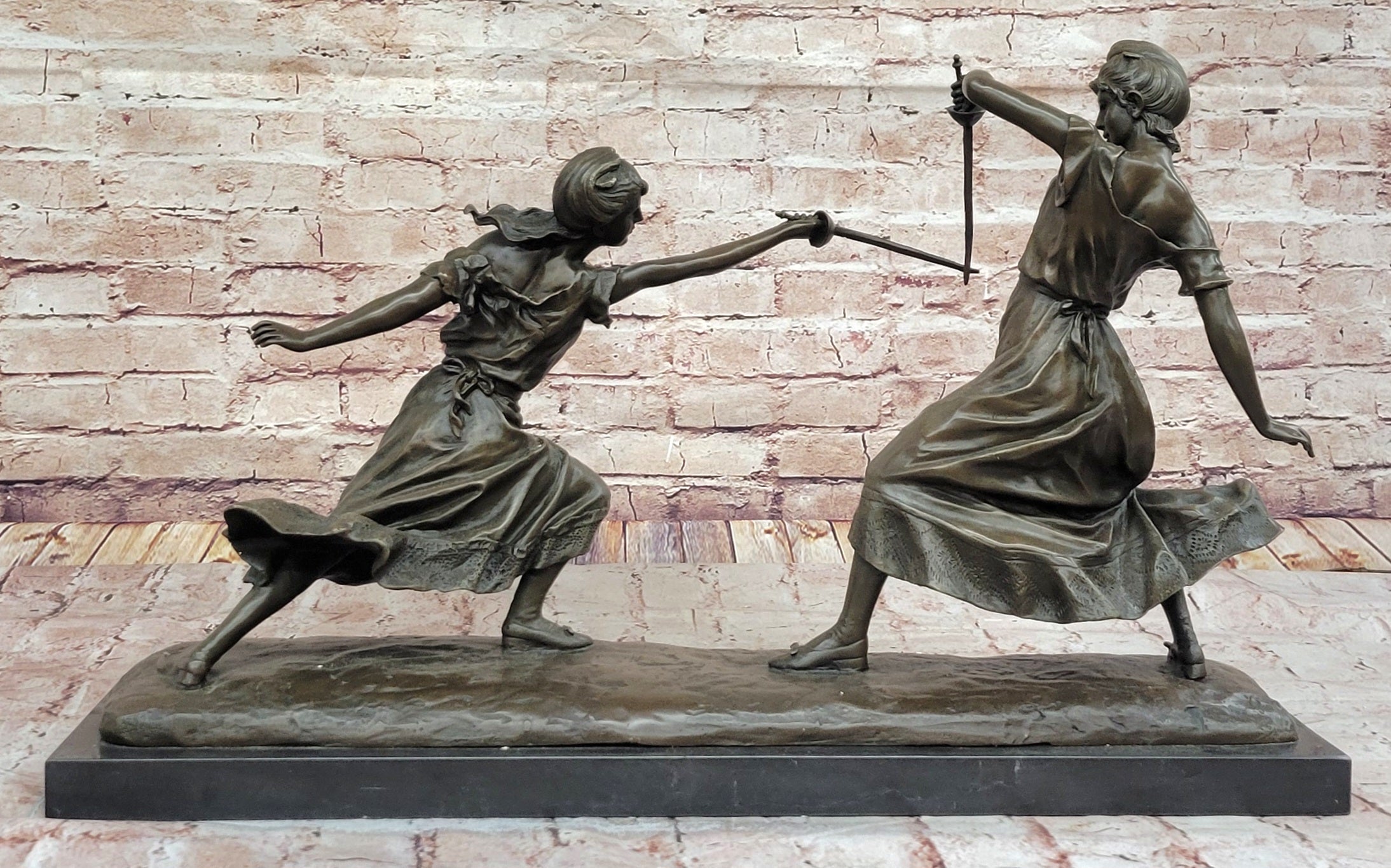 Femmes Fatales Bronze After Edouard Drouot Fencing Foil