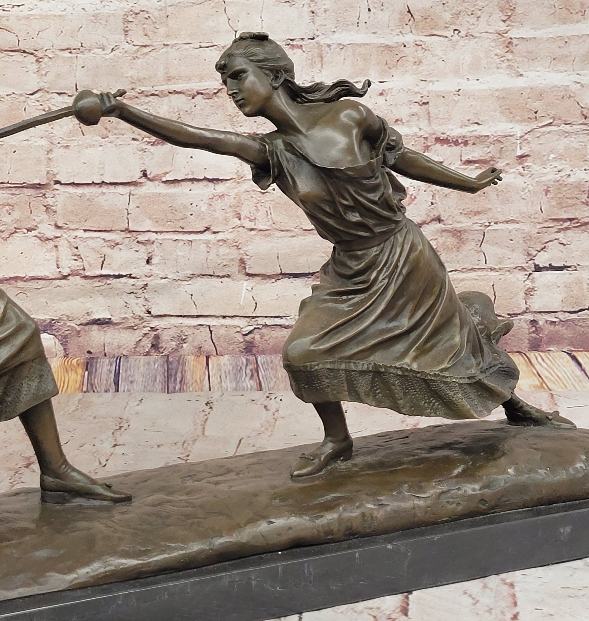 Femmes Fatales Bronze After Edouard Drouot Fencing Foil
