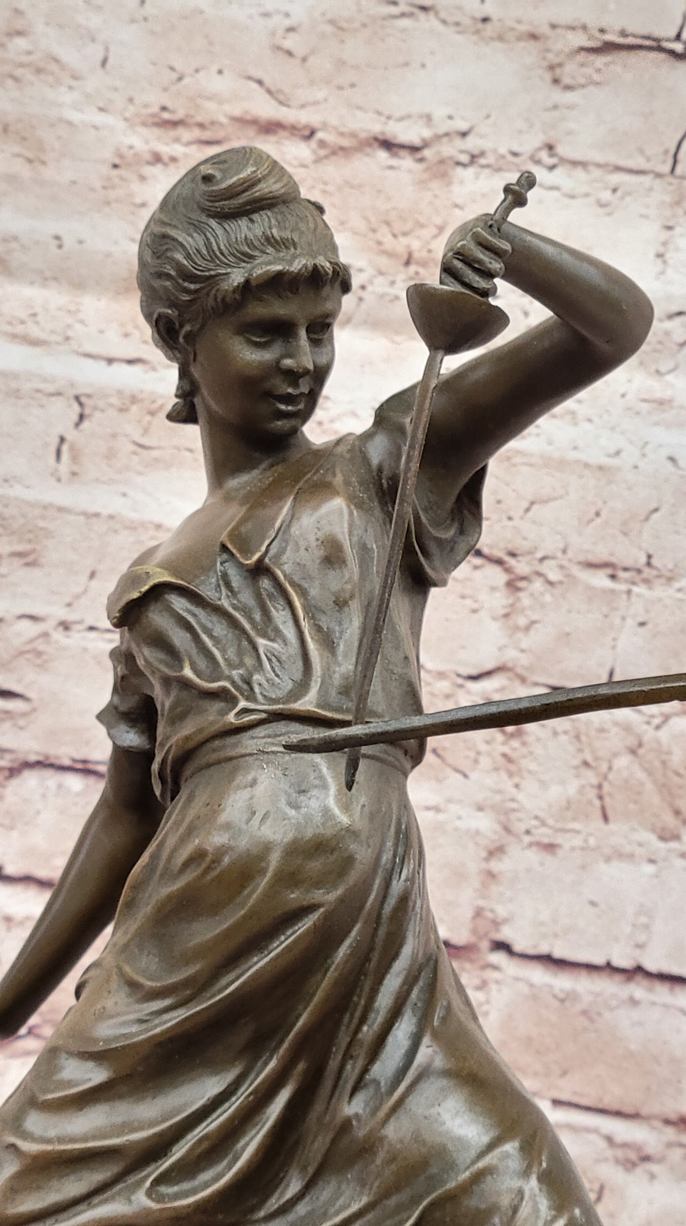 Femmes Fatales Bronze After Edouard Drouot Fencing Foil