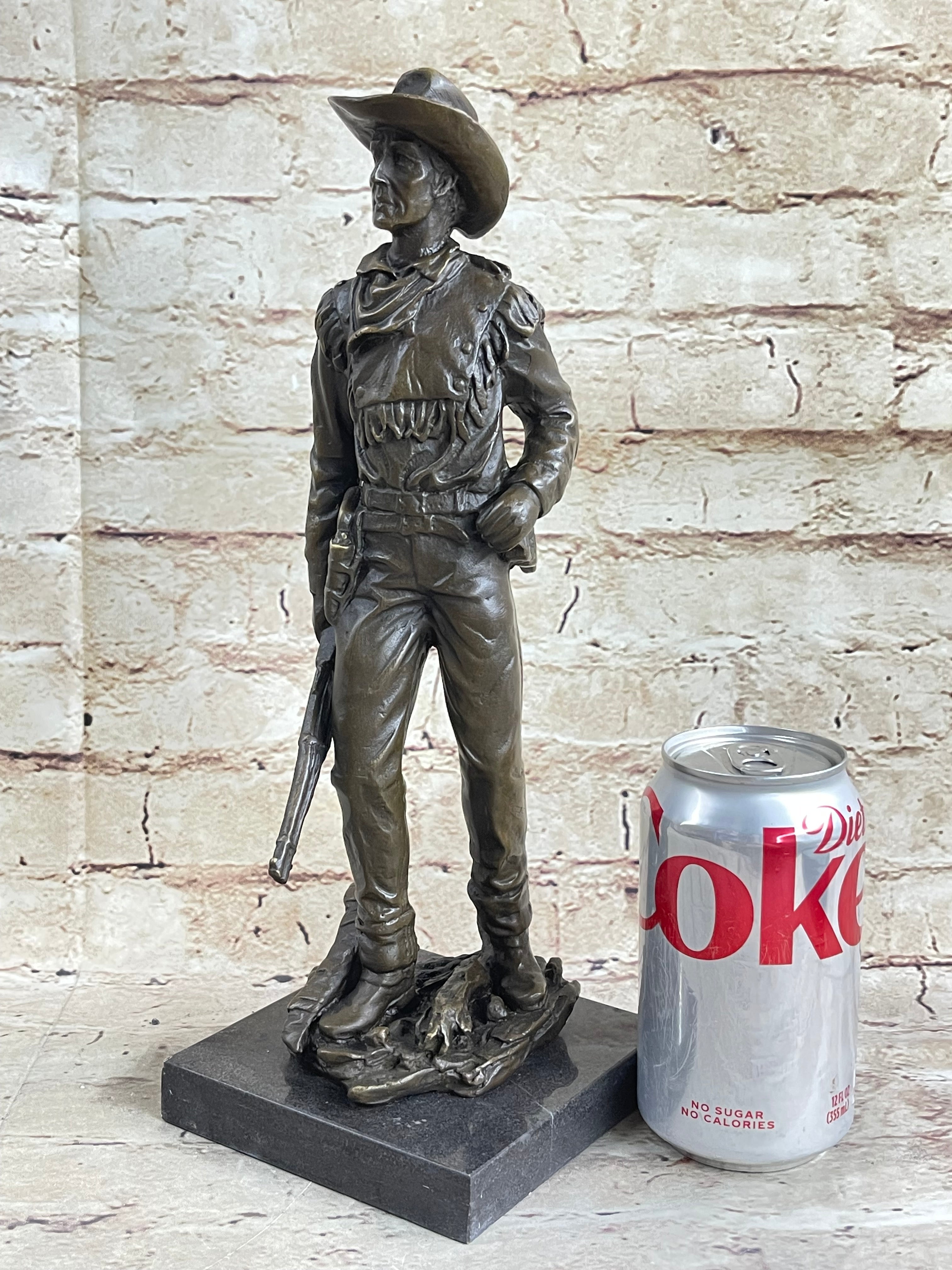 Classic Cowboy by Milo Bronze Sculpture Marble Base