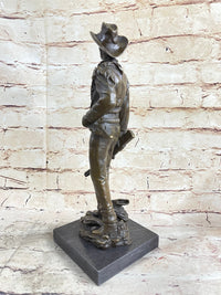 Classic Cowboy by Milo Bronze Sculpture Marble Base