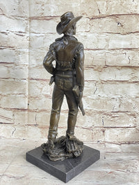 Classic Cowboy by Milo Bronze Sculpture Marble Base