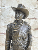 Classic Cowboy by Milo Bronze Sculpture Marble Base