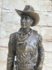 Classic Cowboy by Milo Bronze Sculpture Marble Base