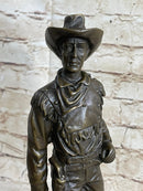 Classic Cowboy by Milo Bronze Sculpture Marble Base