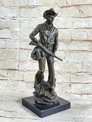 Bronze Marble Sheriff US Marshall Wild West Pony Express Gun