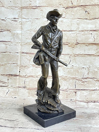Bronze Marble Sheriff US Marshall Wild West Pony Express Gun