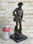Bronze Marble Sheriff US Marshall Wild West Pony Express Gun