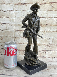 Bronze Marble Sheriff US Marshall Wild West Pony Express Gun