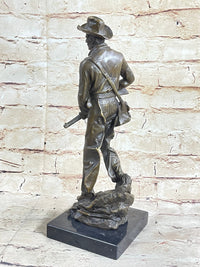 Bronze Marble Sheriff US Marshall Wild West Pony Express Gun