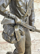 Bronze Marble Sheriff US Marshall Wild West Pony Express Gun