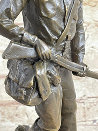 Bronze Marble Sheriff US Marshall Wild West Pony Express Gun