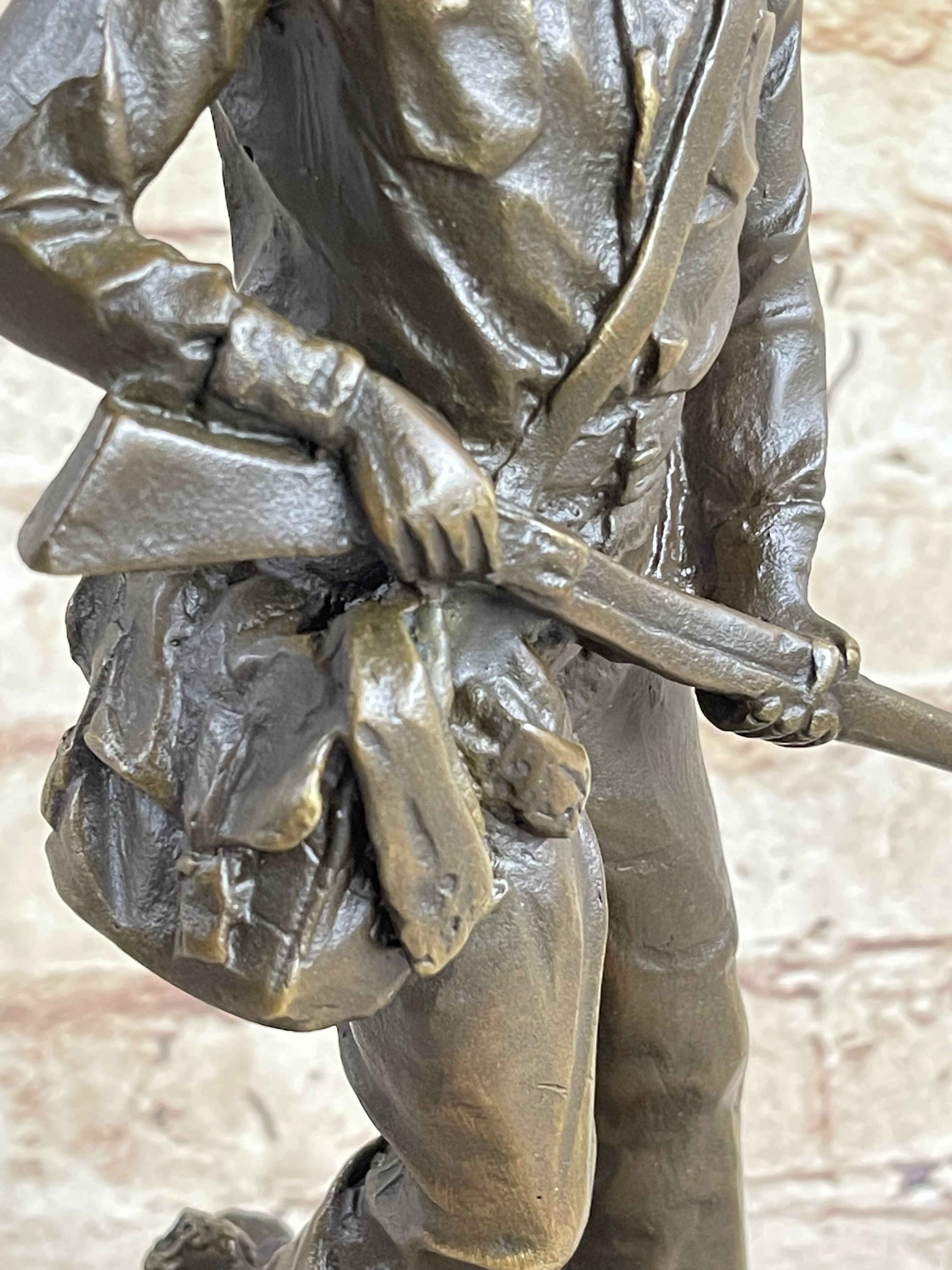 Bronze Marble Sheriff US Marshall Wild West Pony Express Gun
