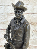 Bronze Marble Sheriff US Marshall Wild West Pony Express Gun