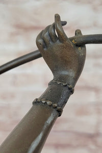 Art Deco Chiparus Dancer w/ Hula Hoop Bronze 20" x 10"