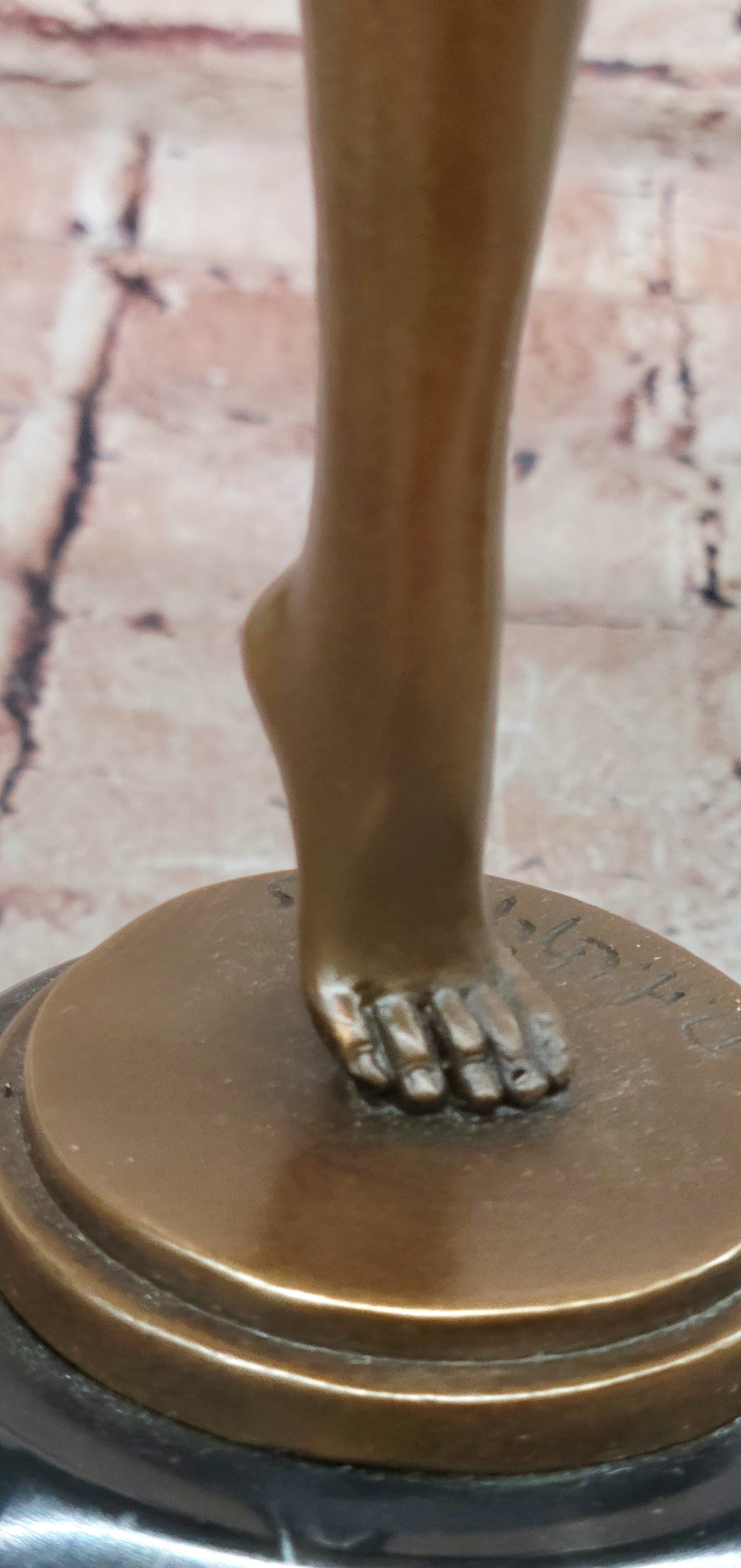 Art Deco Chiparus Dancer w/ Hula Hoop Bronze 20" x 10"